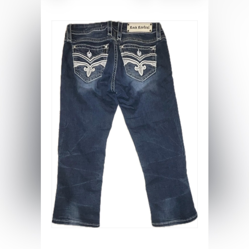 Rock Revival Sukara Easy Crop Dark Wash Jeans - Picture 2 of 8